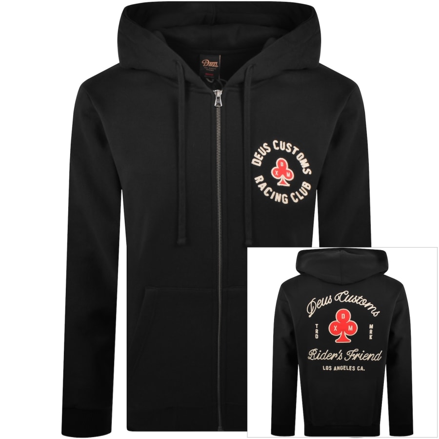 Deus Ex Machina Basto Zip Hoodie Black | Mainline Menswear us